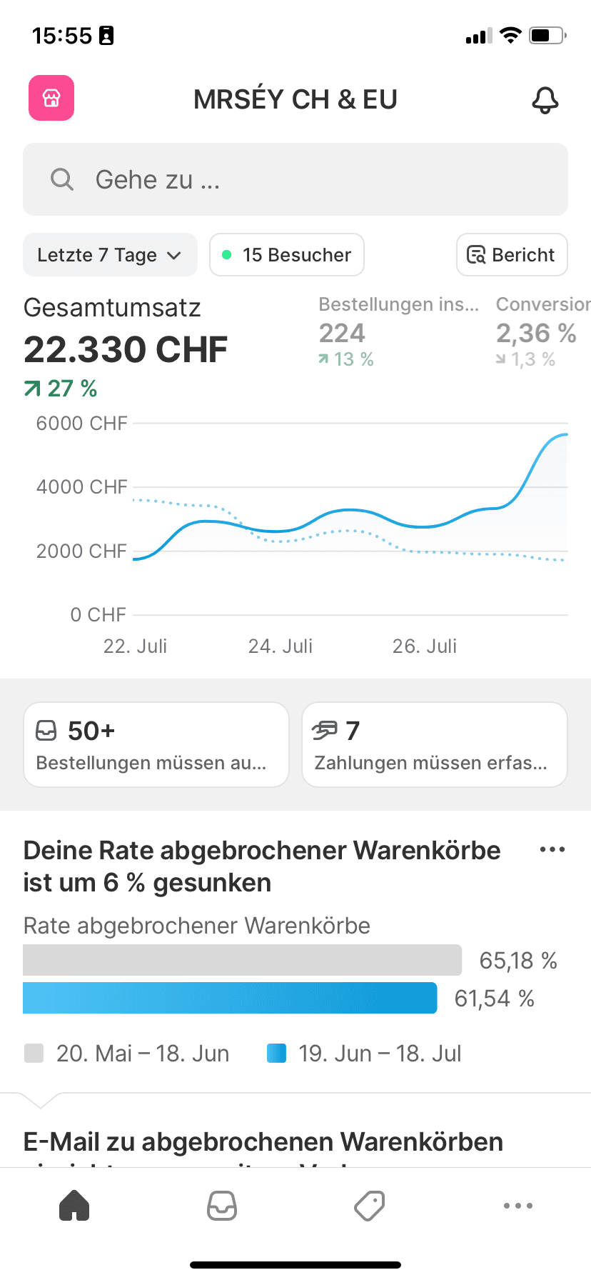Shopify Ergebnis