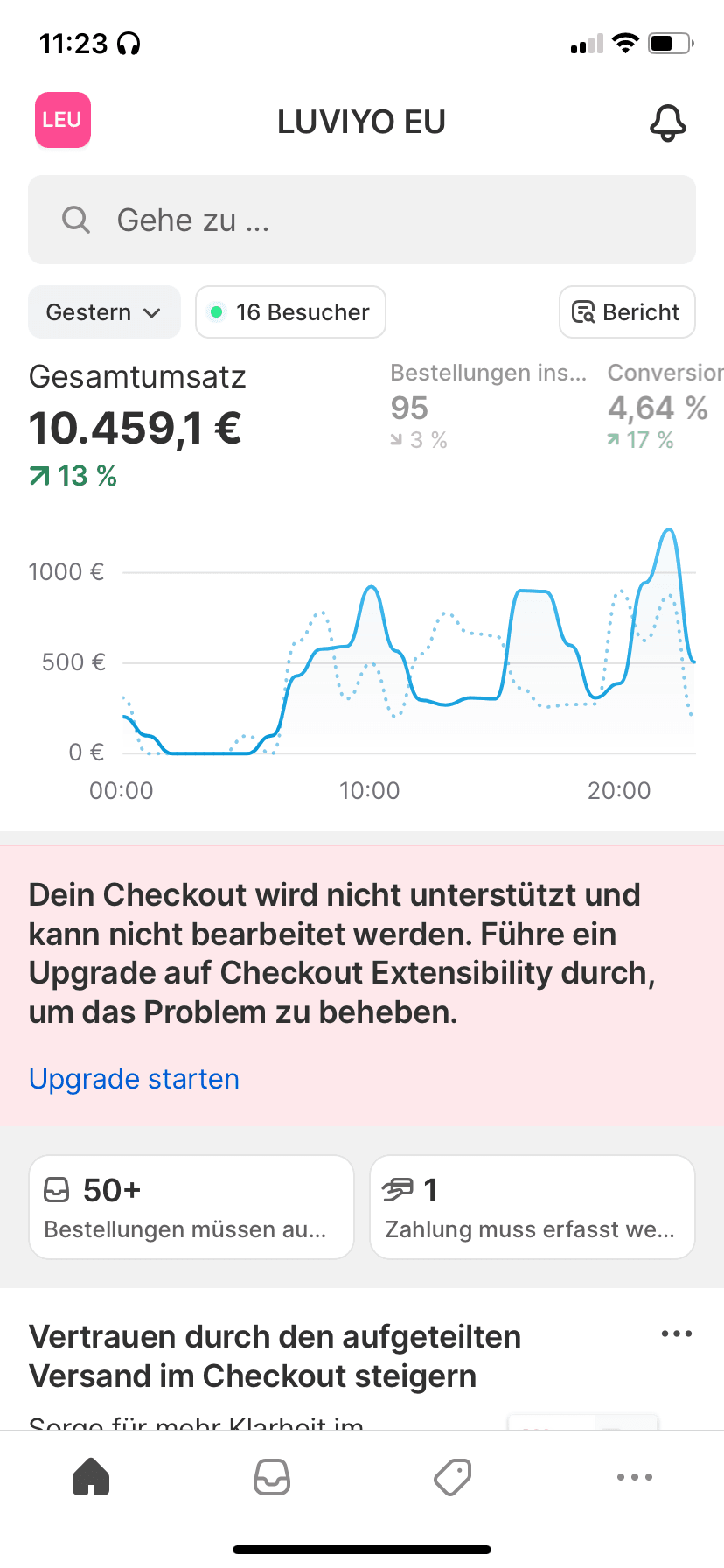 Shopify Ergebnis